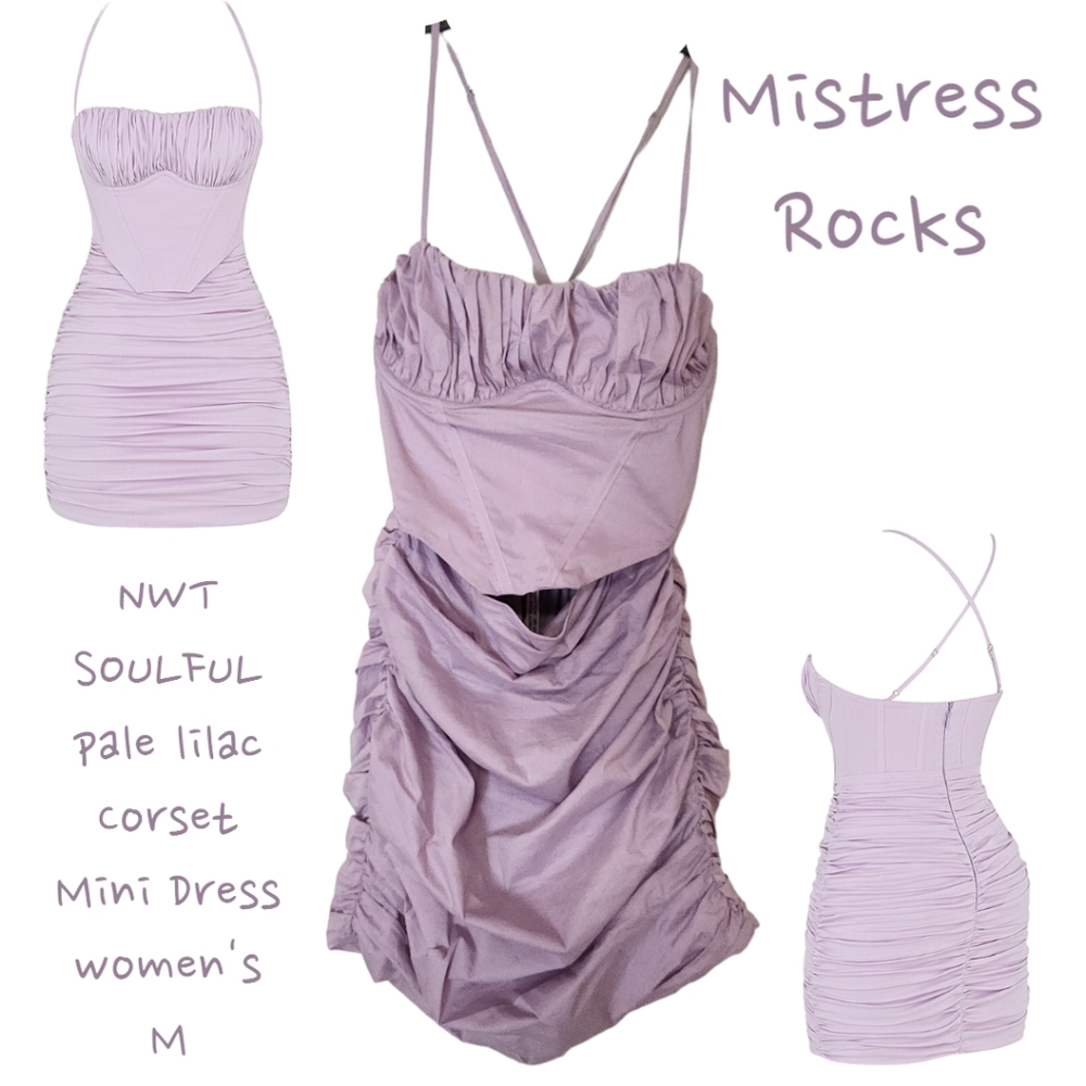 Mistress Rocks Lilac Mini Dress